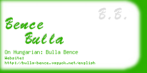 bence bulla business card